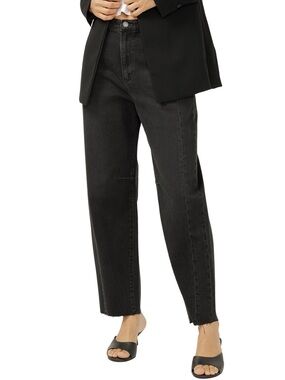 Silver Jeans Black High-Rise Slim Barrel Leg Jeans